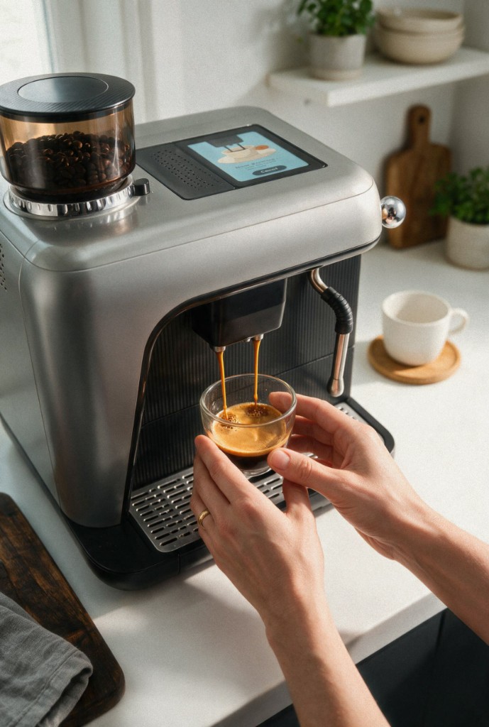 yeema pouring an espresso